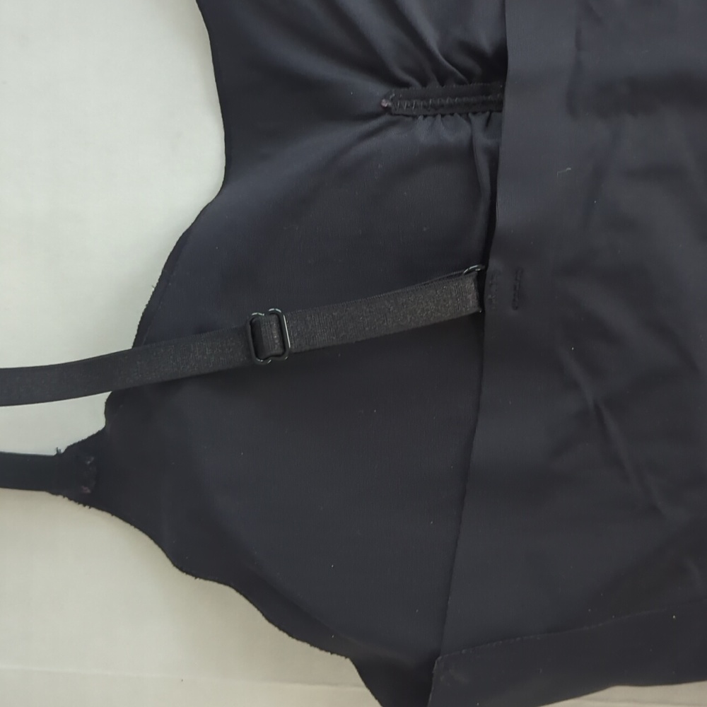 Sophia Ruched Padded Wireless Bra LARGE Black Pullover - Picture 6 of 15